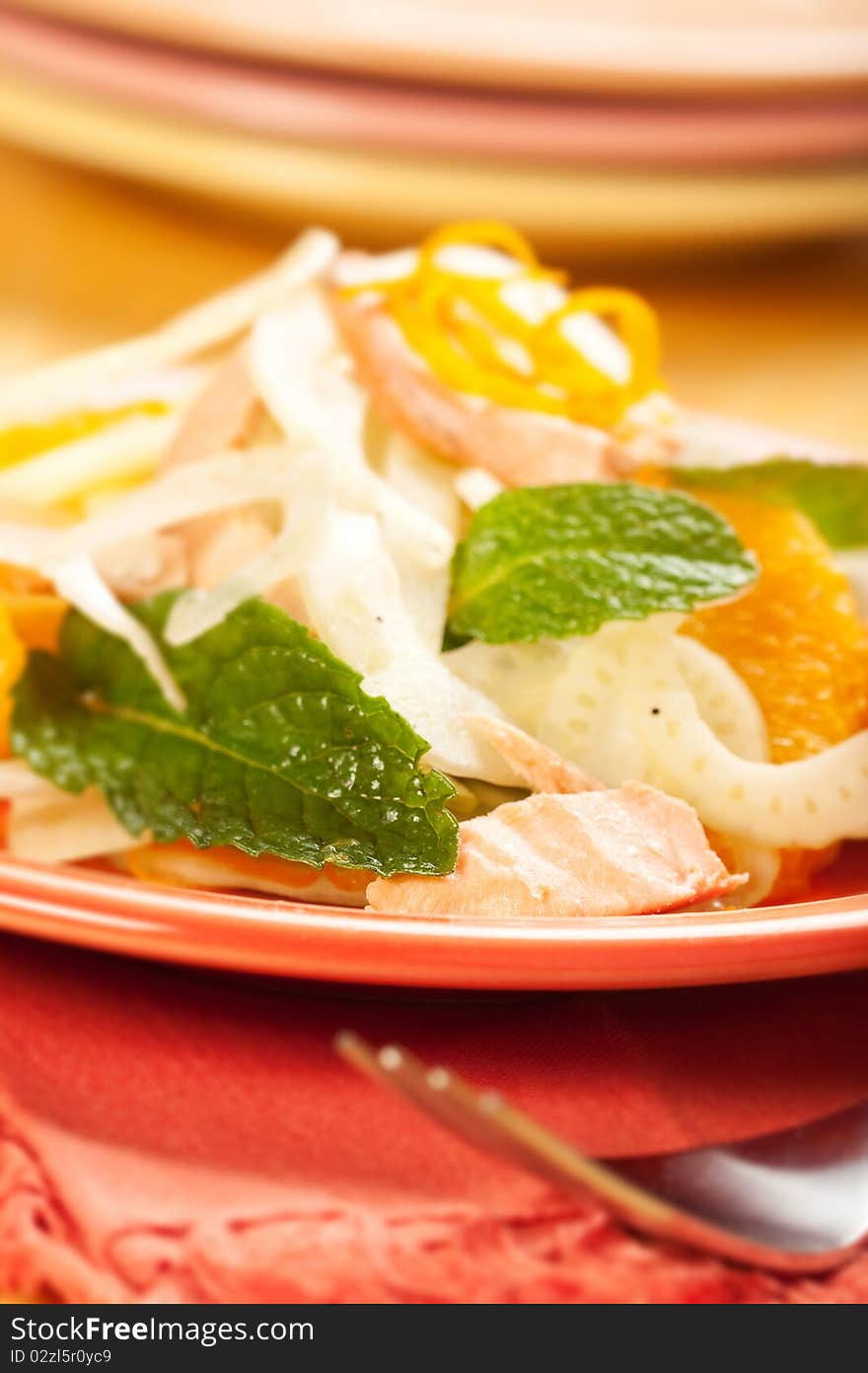 Salmon Fennel and Orange Salad