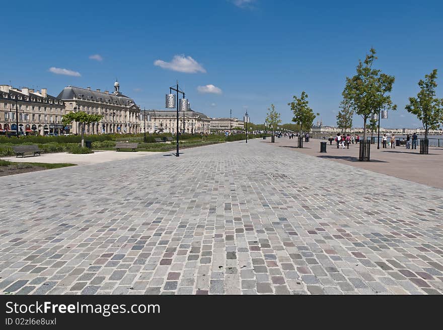 Quai de la Douane located at Bordeaux, France. Quai de la Douane located at Bordeaux, France