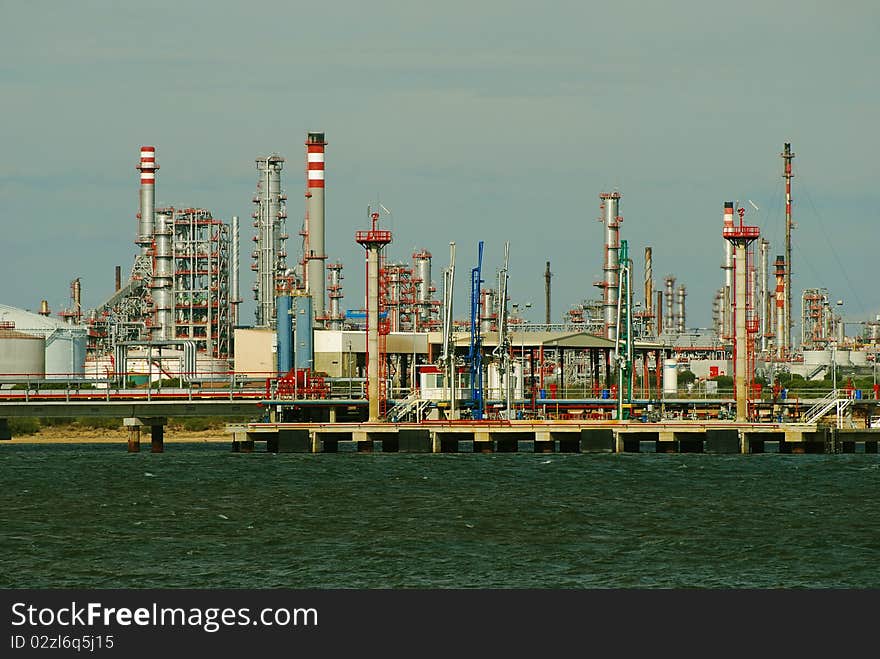 Big refinery - Oil and gas factory. Big refinery - Oil and gas factory.