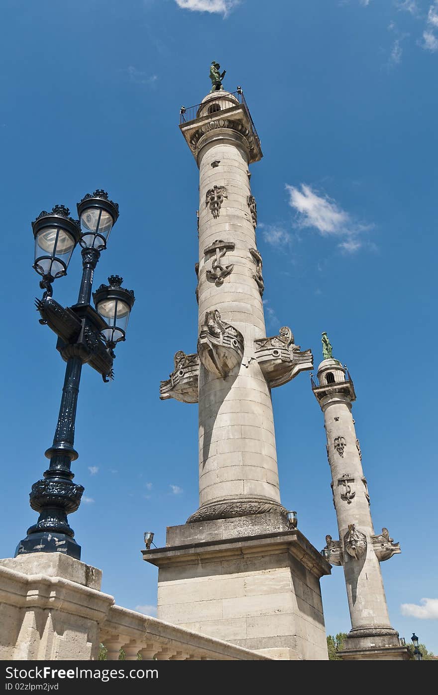 Columns of Rostrales at Bordeaux, France