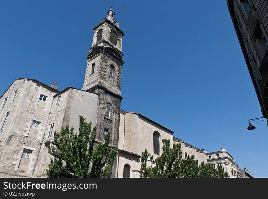 Belltower of the Church of Saint Paul located at Bourdeaux, France. Belltower of the Church of Saint Paul located at Bourdeaux, France