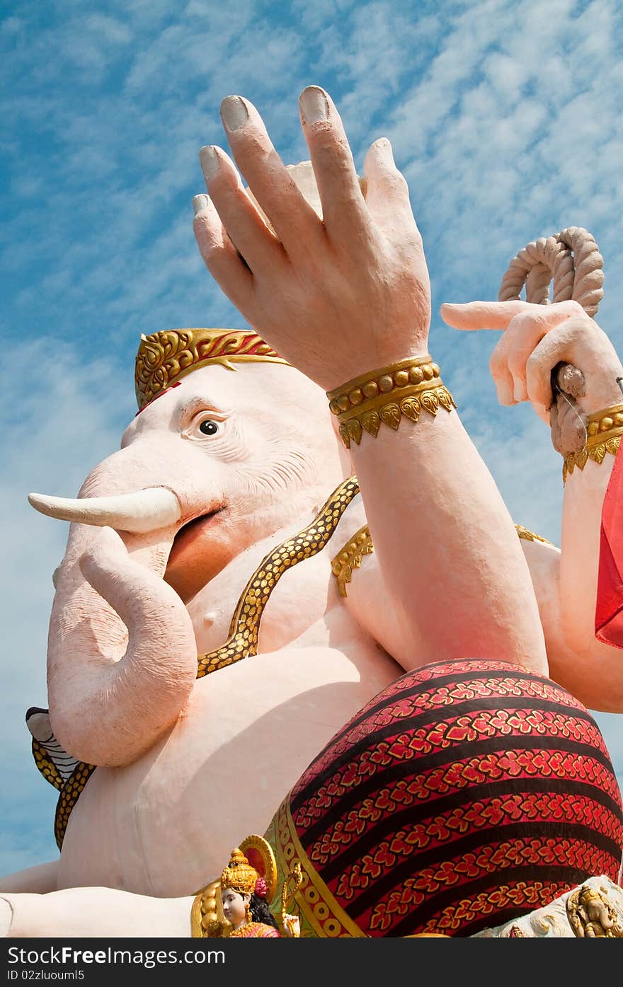 Face of ganesha at Nakhonnayok province, Thailand.