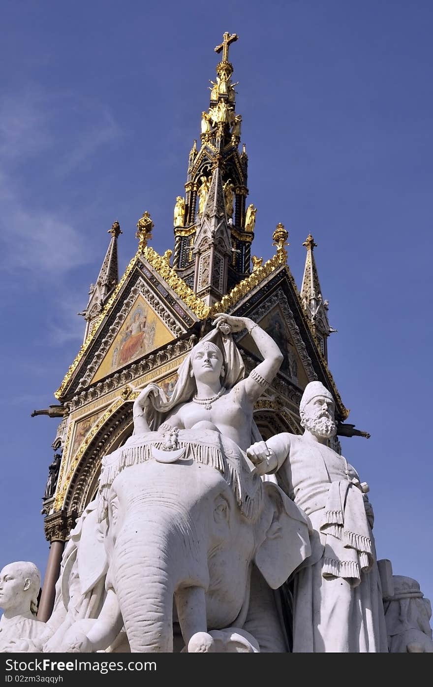 Albert Memorial, London With Statue