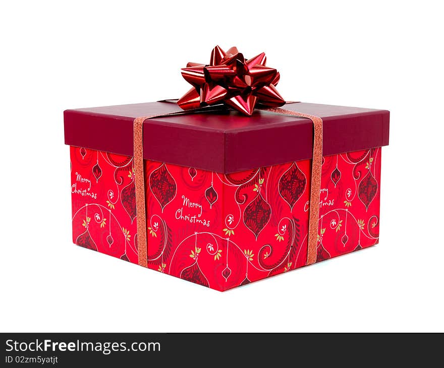 Christmas presents isolated against a white background