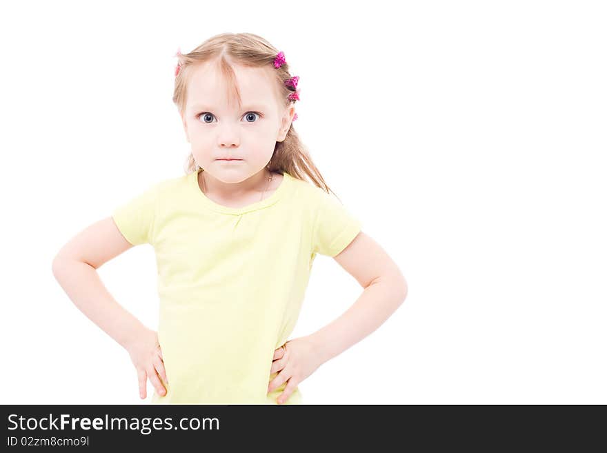 Cute little girl looking at the camera