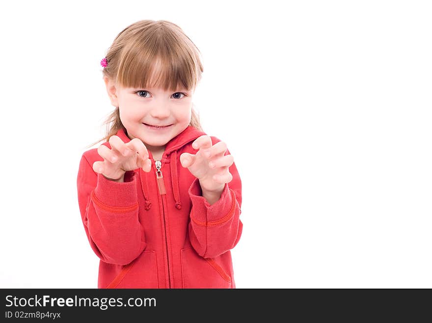 Cute little girl looking at the camera