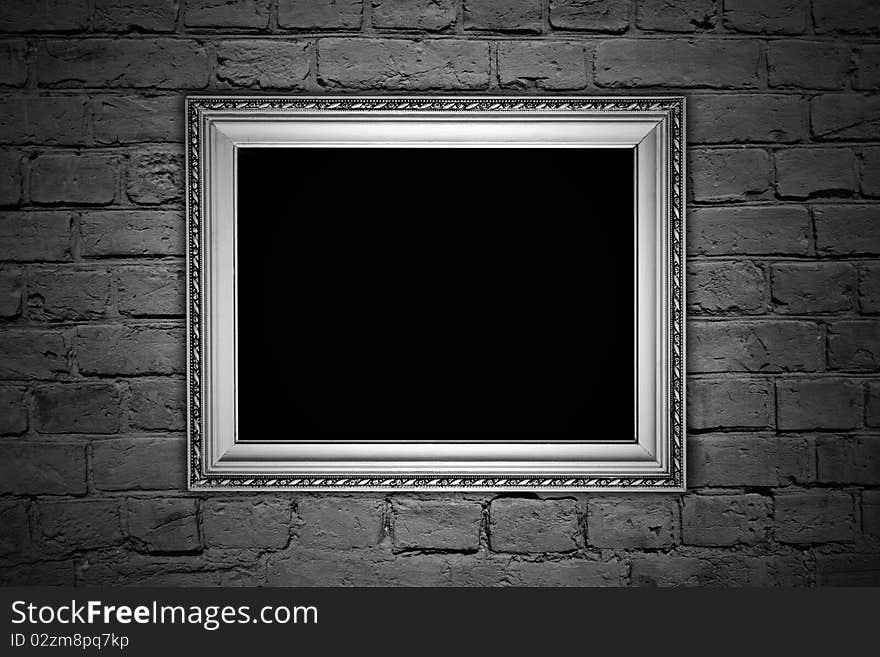 Brick wall with a frame