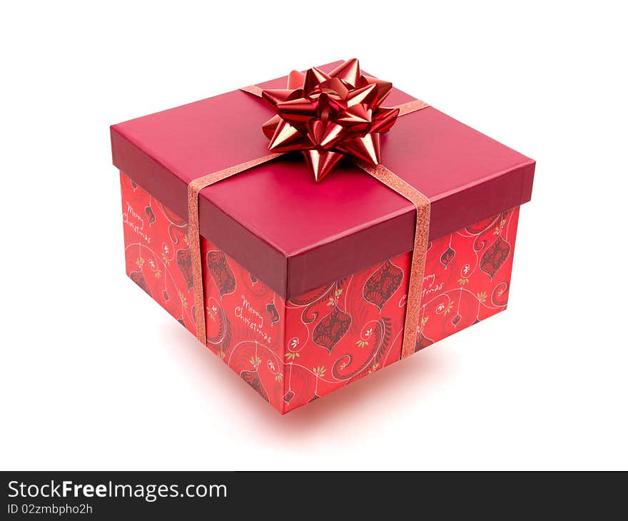 Christmas presents isolated against a white background