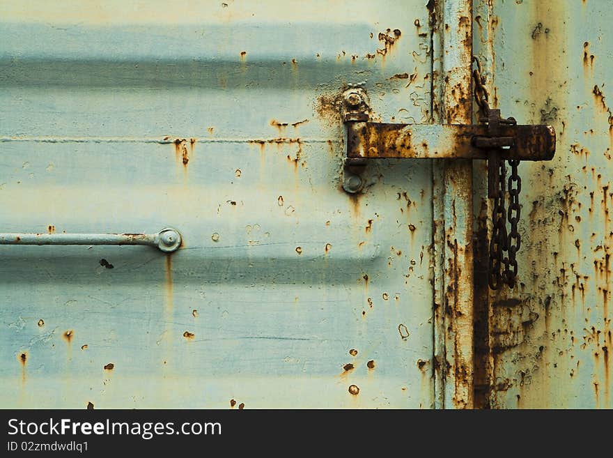 Old and rusted wagon trains over a railway. Old and rusted wagon trains over a railway.