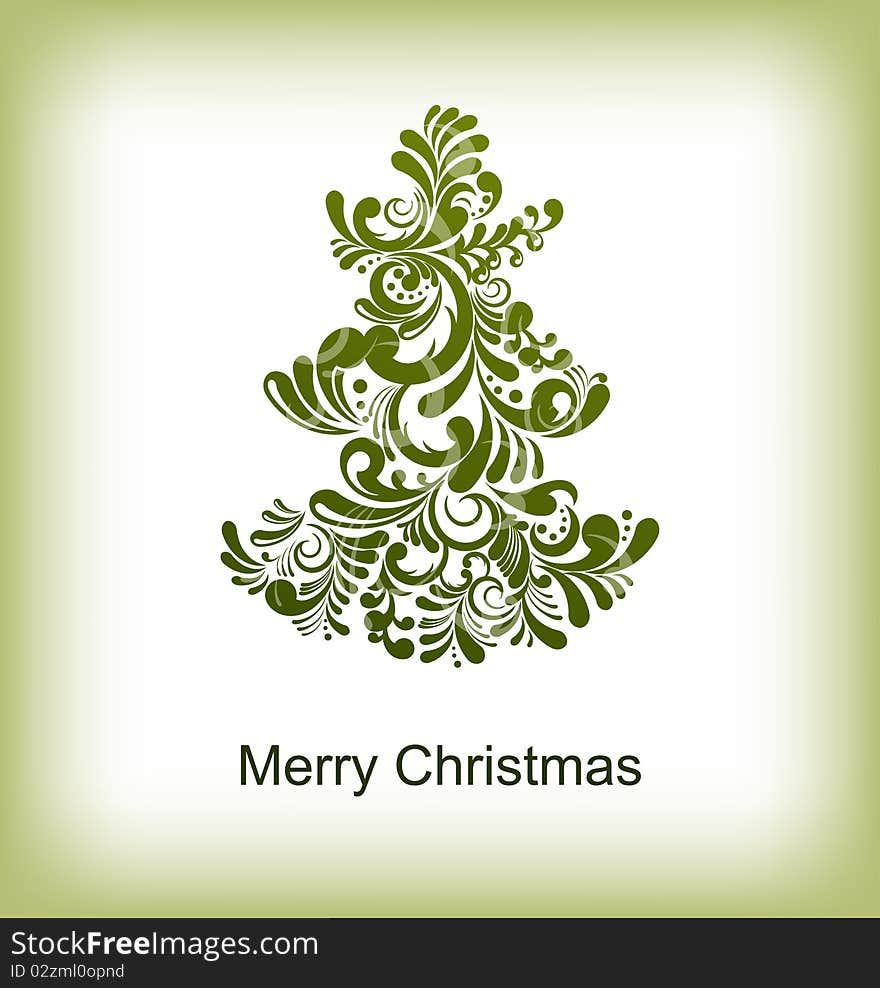 Abstract Christmas card with editable text, eps10