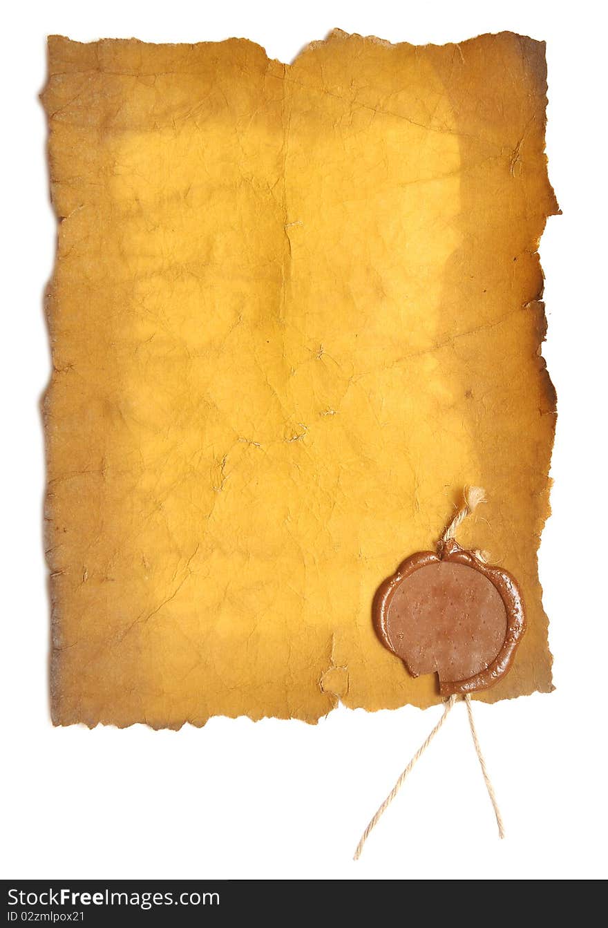 Old Paper With A Wax Seal