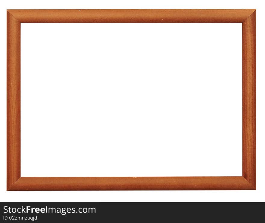 Wooden photo frame isolated on white background. Wooden photo frame isolated on white background