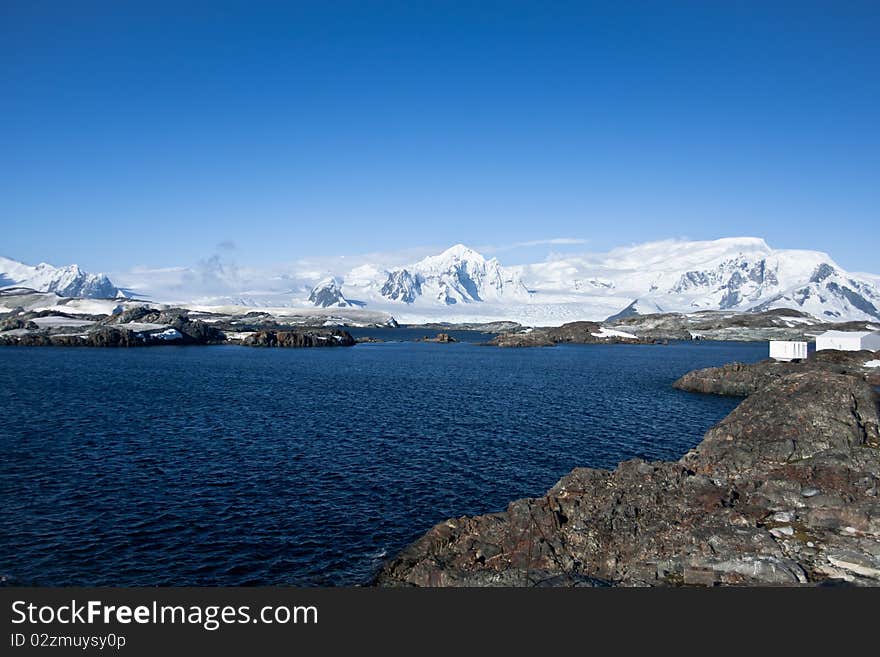 Beautiful view of mountains in Antarctica. Beautiful view of mountains in Antarctica