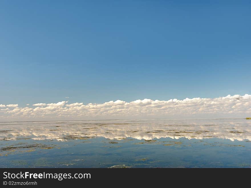 Majestic landscape with sky and water. Majestic landscape with sky and water