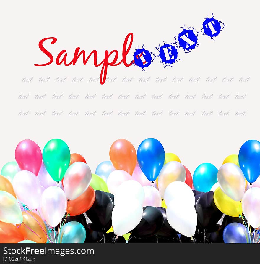 Colorful party balloons background