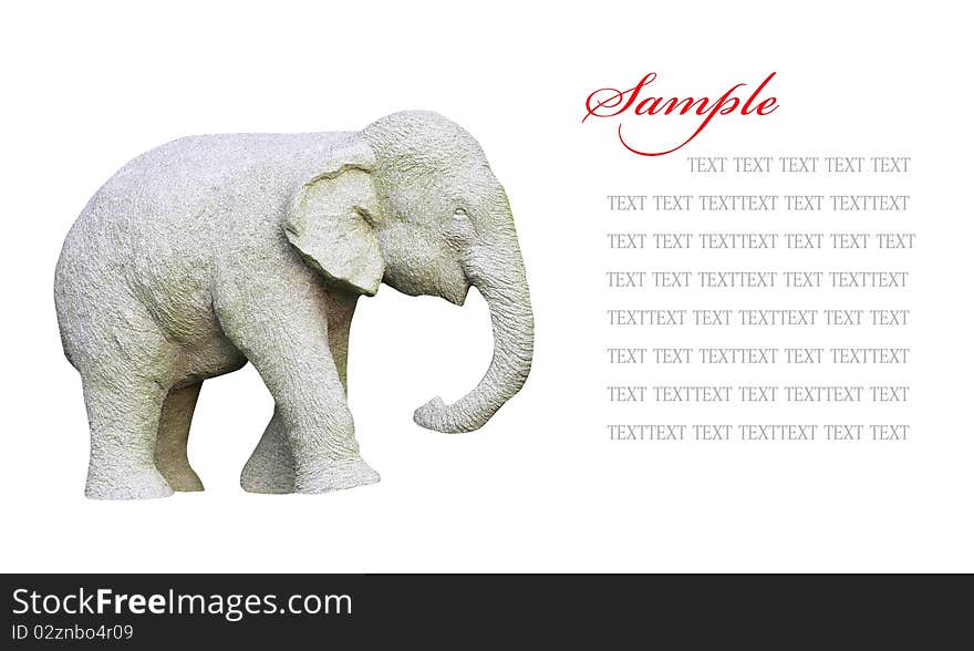 White elephant figure over white background. White elephant figure over white background