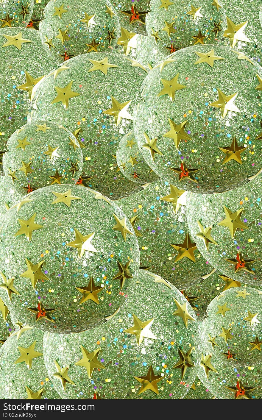 Group of green christmas balls, xmas image. Group of green christmas balls, xmas image