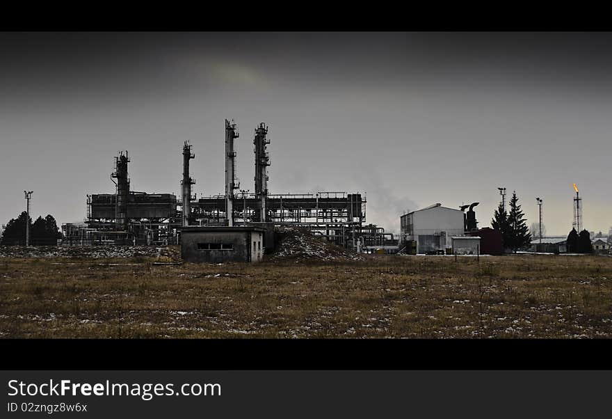 Photo of gas refinery in ivanić grad. Photo of gas refinery in ivanić grad