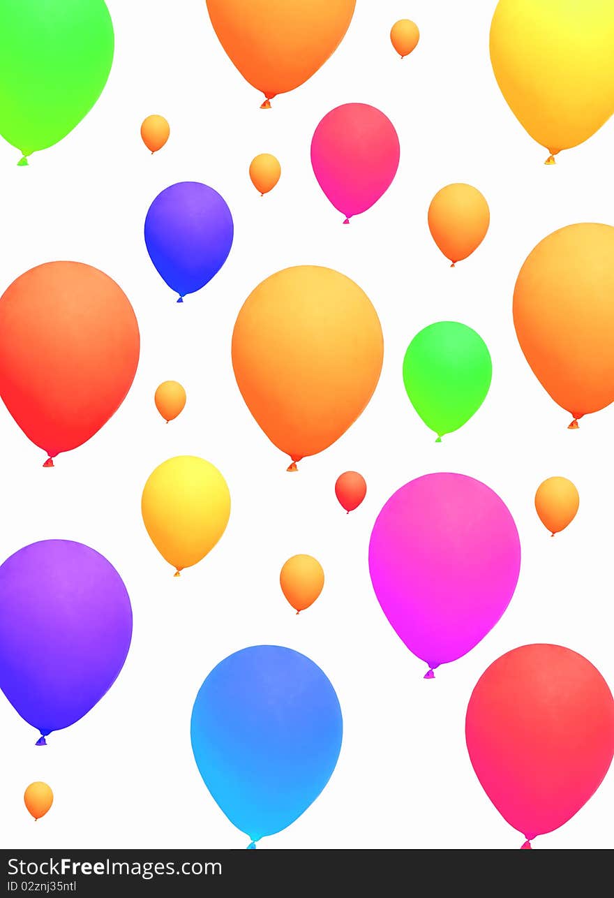 Colorful party balloons background