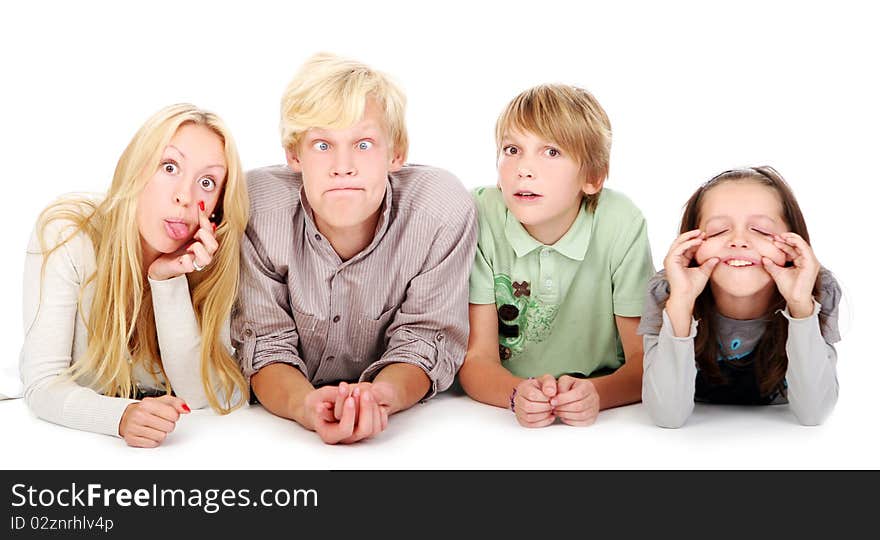 Group of young and beautiful boys and girls