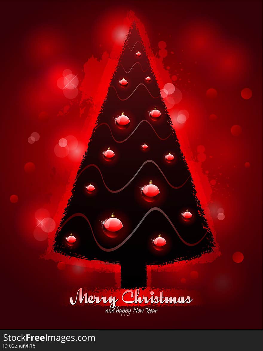 Christmas tree greeting card