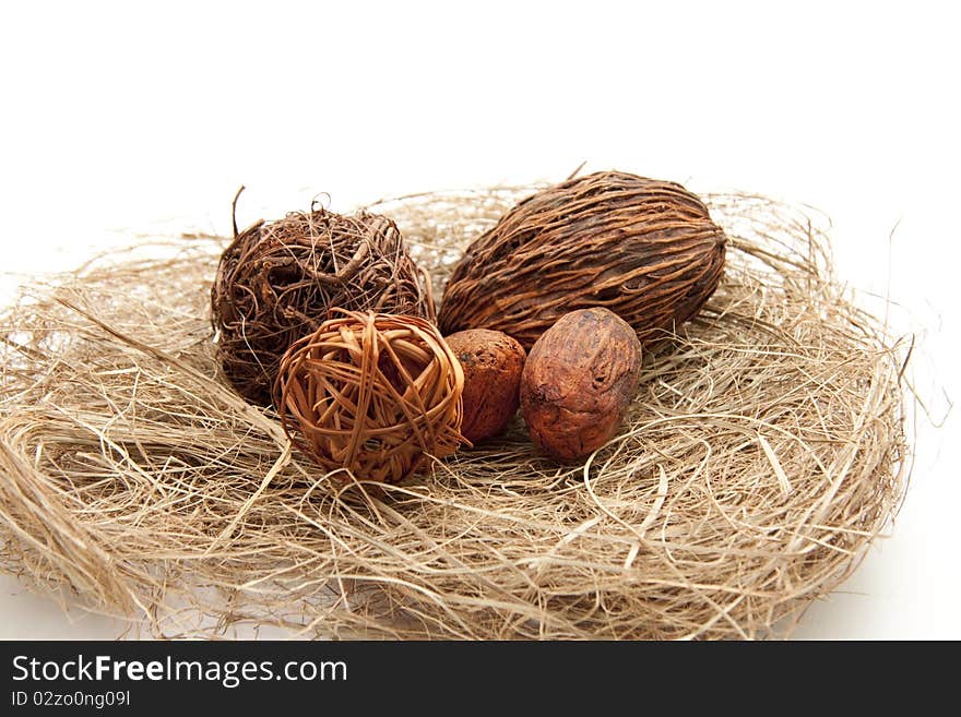 Potpourri in the dried grass