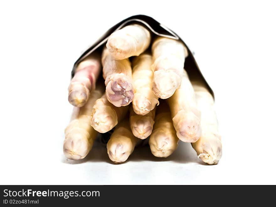 A bundle of asparagus on a white background optional. A bundle of asparagus on a white background optional