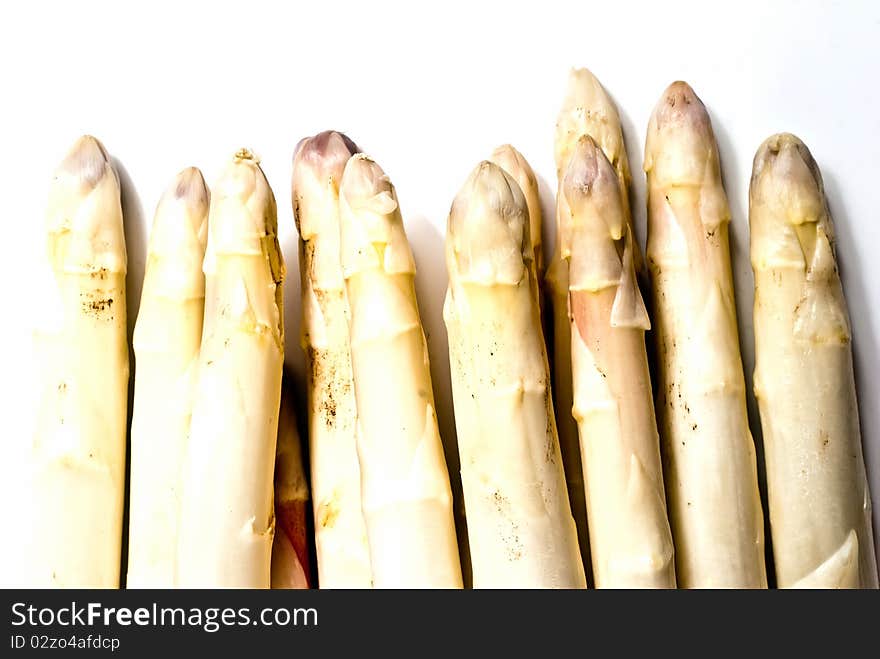 A bundle of asparagus on a white background optional. A bundle of asparagus on a white background optional