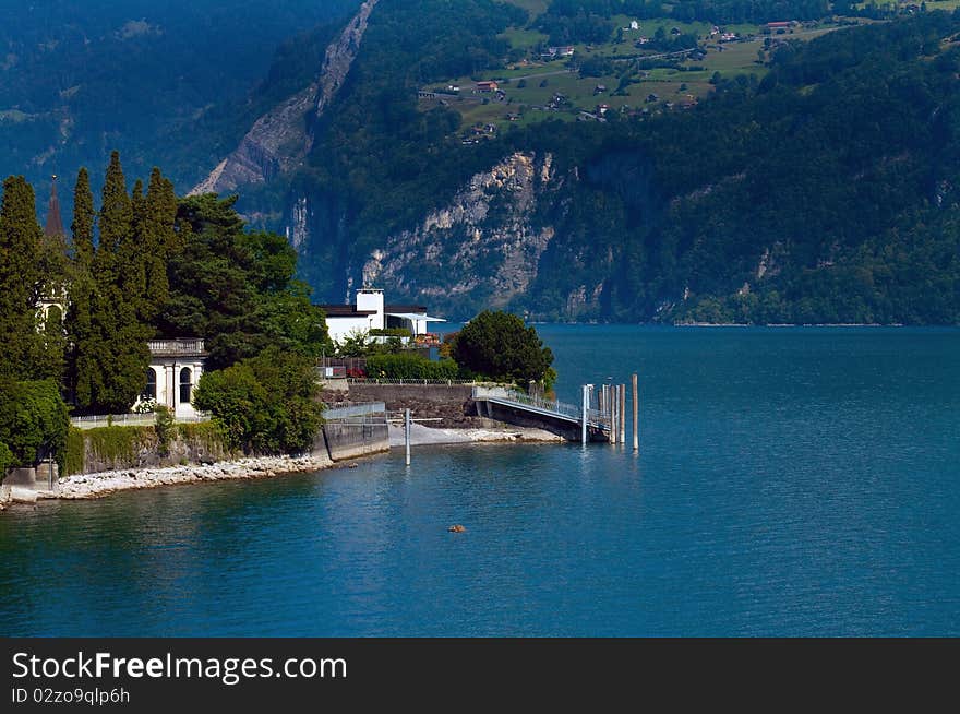 View of the lake at Lucerne in Switzerland. View of the lake at Lucerne in Switzerland