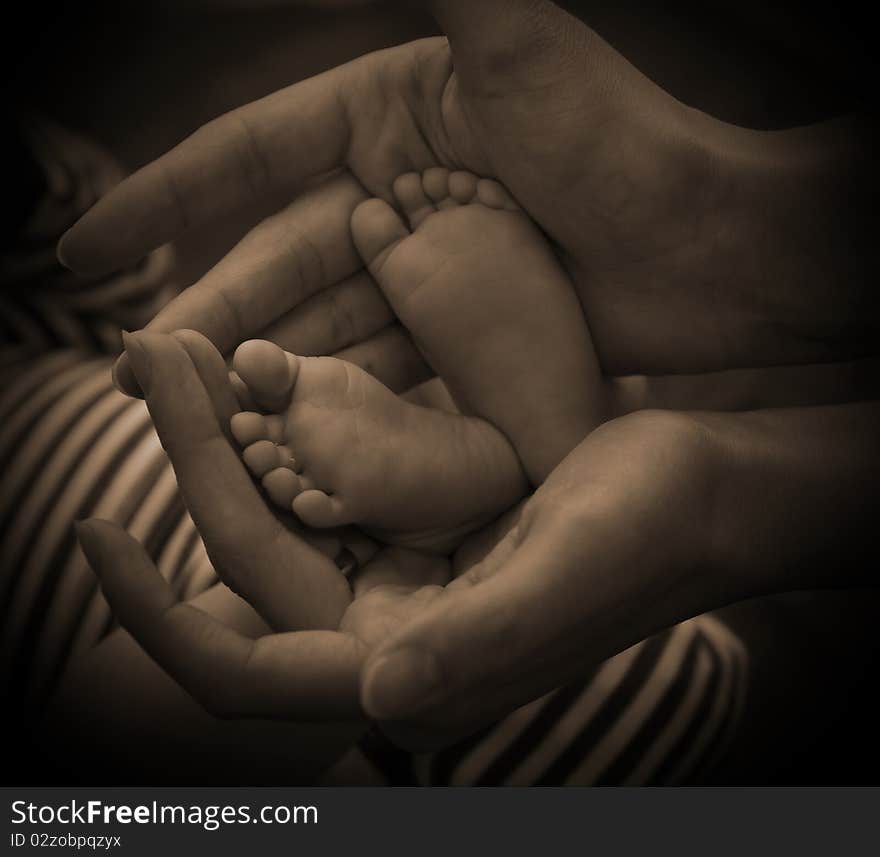 Hands and little feet