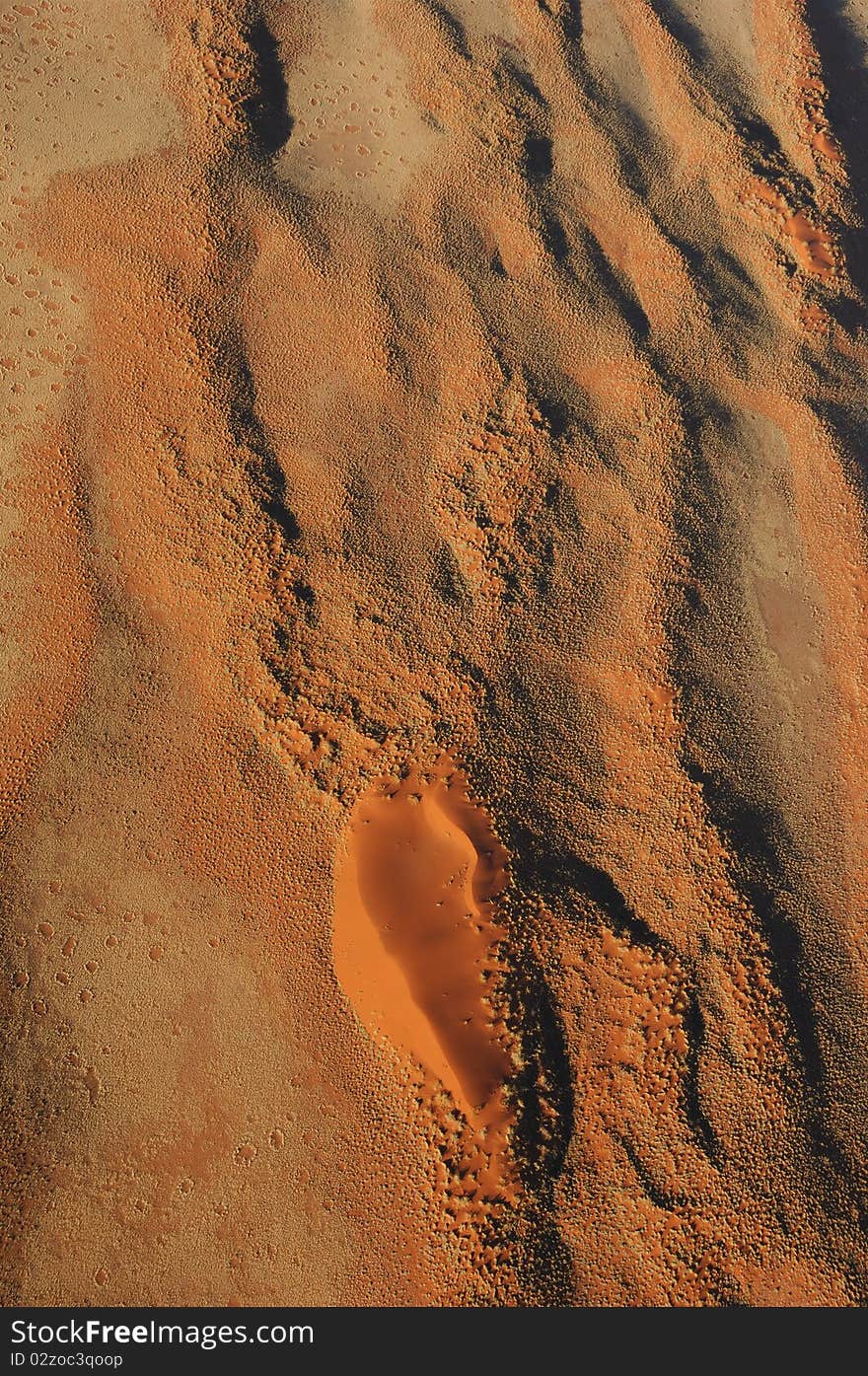 Abstract view straight down on the Namib Desert from a hot air balloon (Namibia). Abstract view straight down on the Namib Desert from a hot air balloon (Namibia).