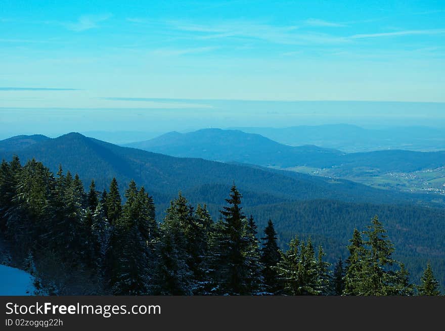 Nice landscape on winter day