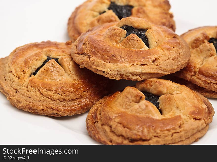 Christmas cookies filled with jam