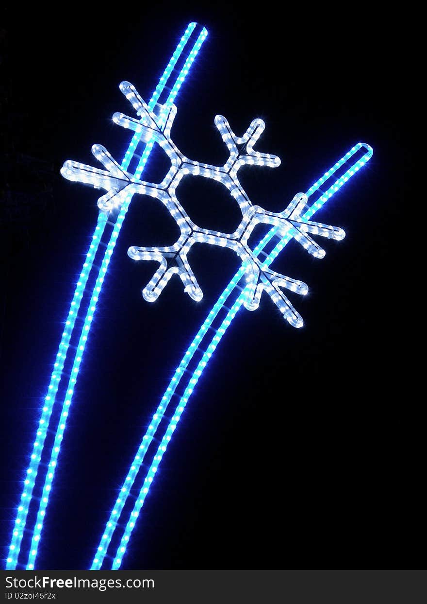 Christmas blue snowflake