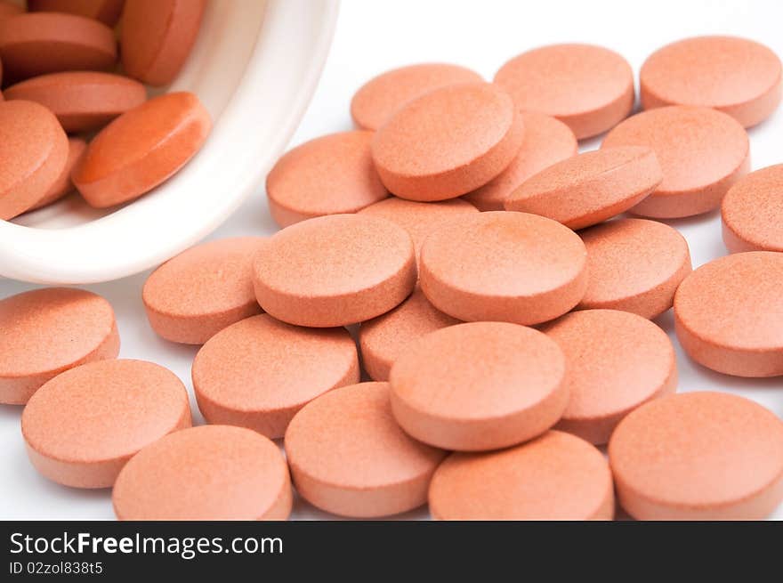 Orange Pills Close-up