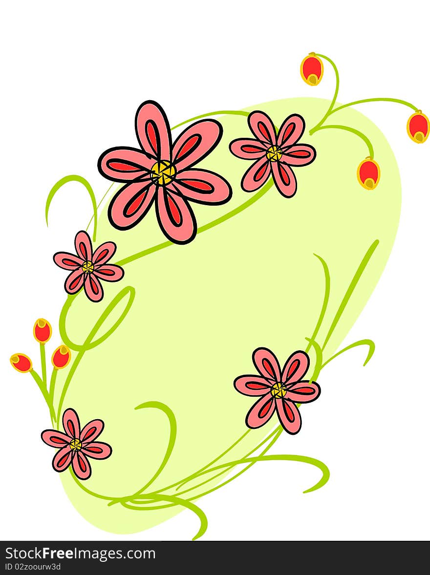 Decorative background with florets