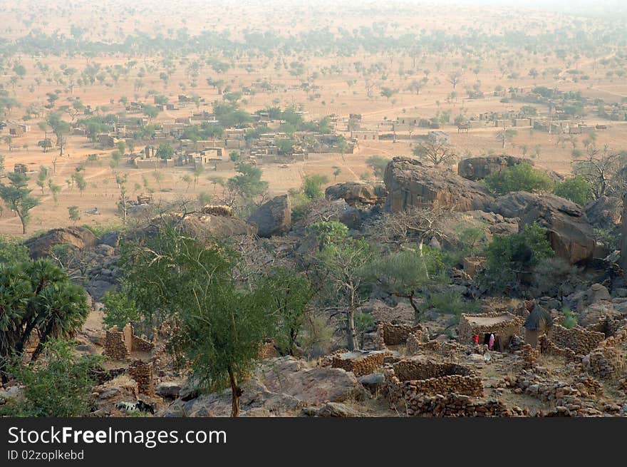 Overlooking A Village In Dogon Country