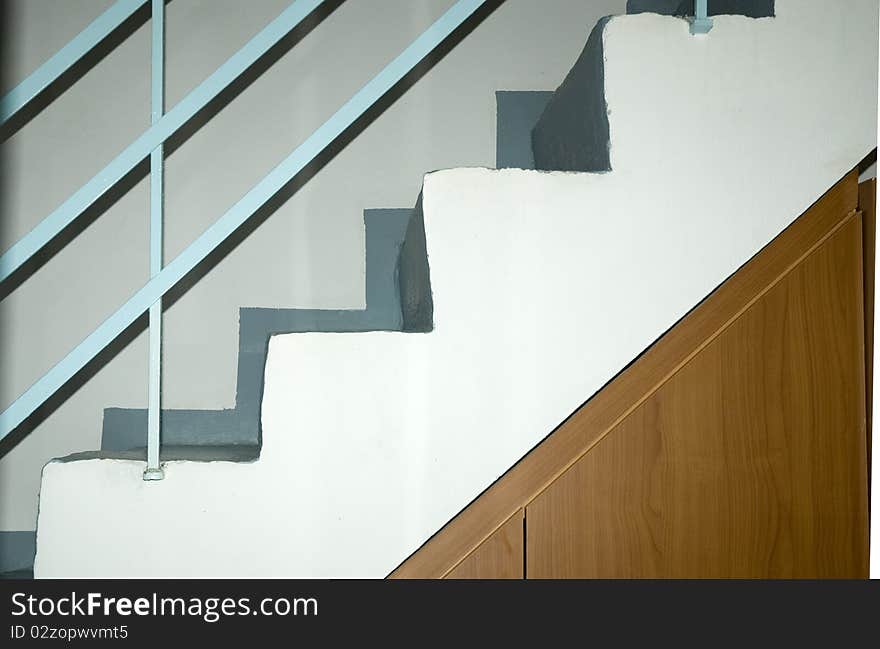 Staircase at a hostel in Chalkidiki North Greece