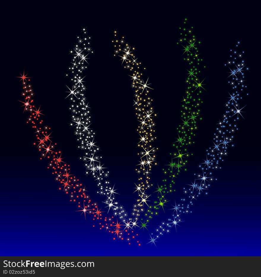 Illustration of a colorful Fireworks