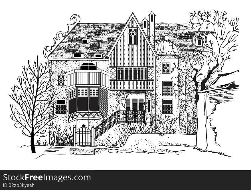 Vector Illustration Of House