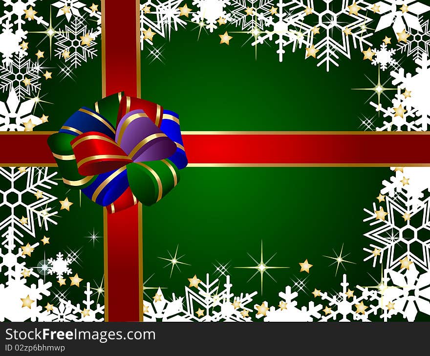 Illustration of a christmas present background