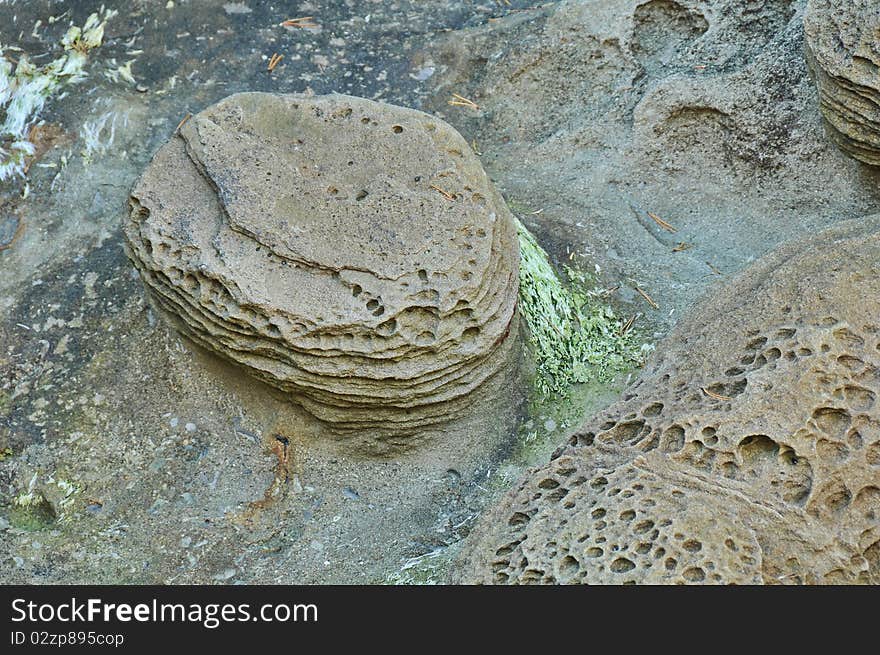 Abstract closeup of eroded texture on the beach. Abstract closeup of eroded texture on the beach