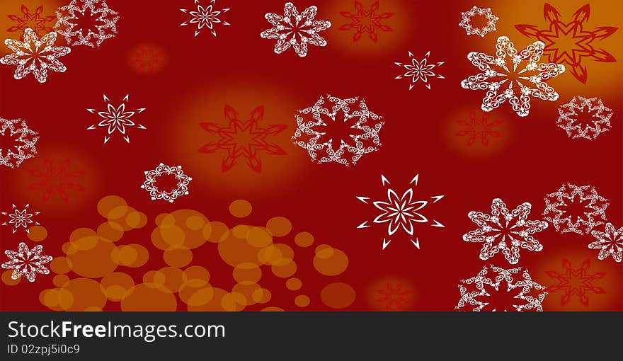 Christmas Illustration with stars and abstract flowers lines stars light. Christmas Illustration with stars and abstract flowers lines stars light