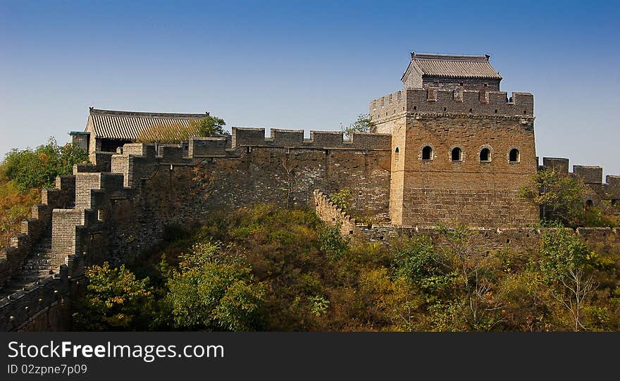 Broken great wall at jinshanling