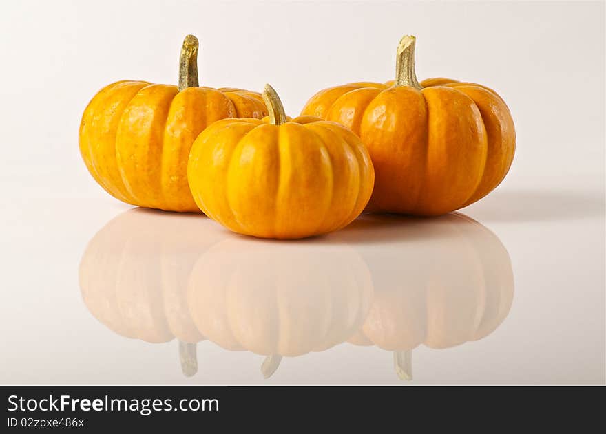 Three Miniature Pumpkins