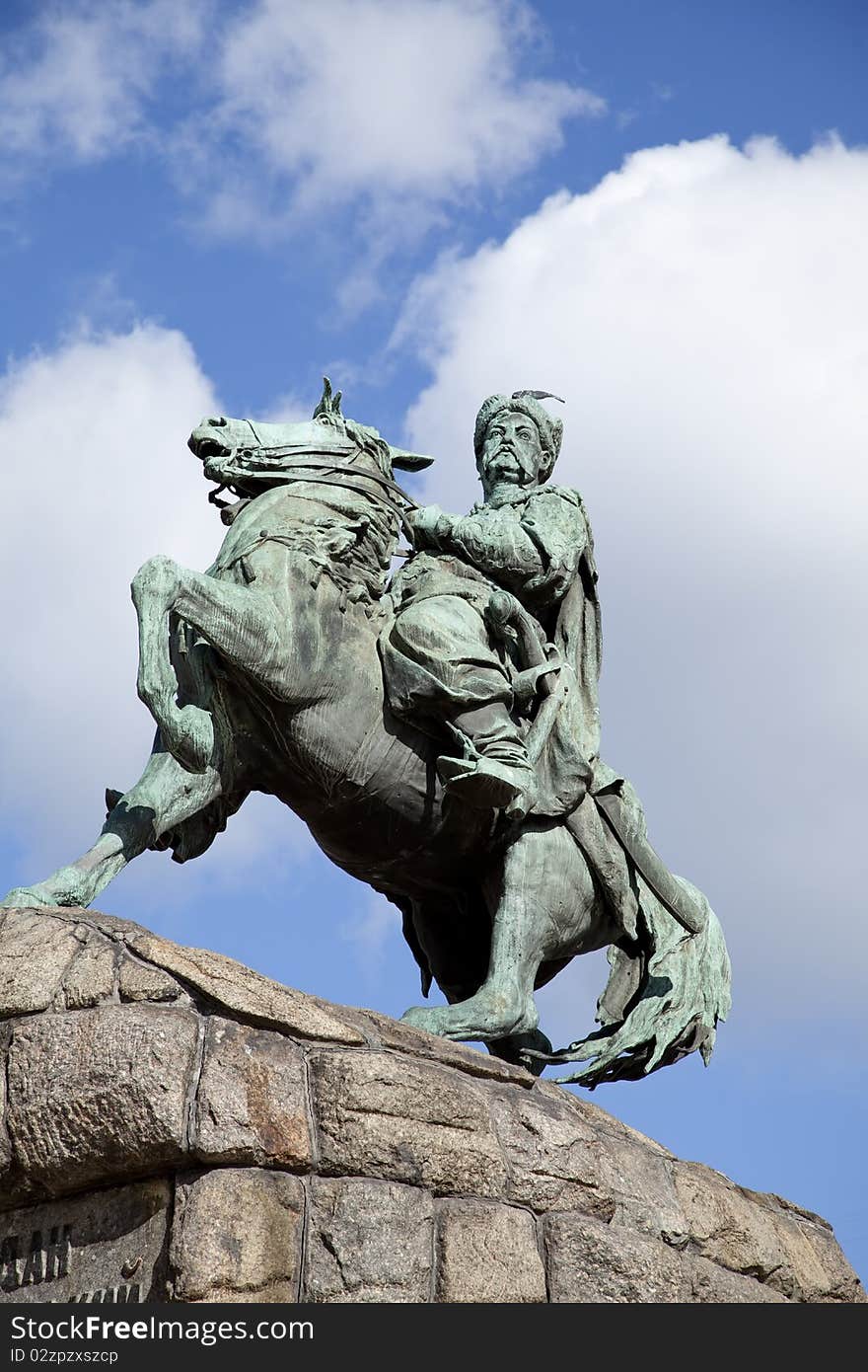 A statue of a Cossack Bogdan Chmelnitsky in Kiev.