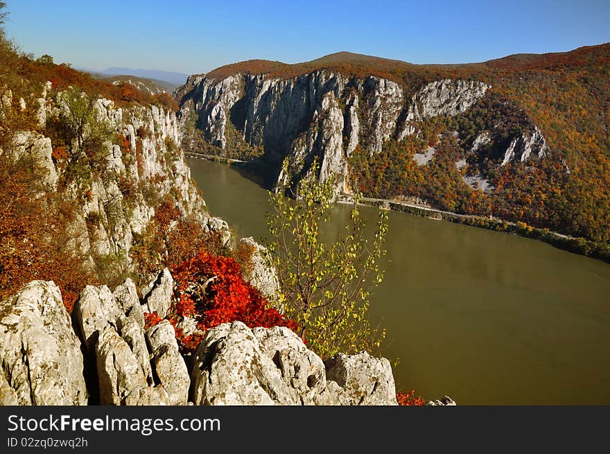 Autumnal landscape - Iron Gate Natural Park, Romania