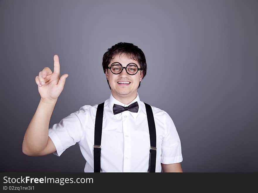 Funny fashion men in suspender