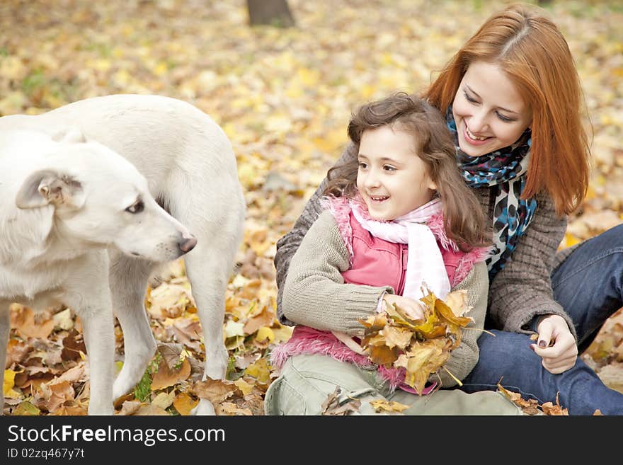 Two sisters sitting in the park