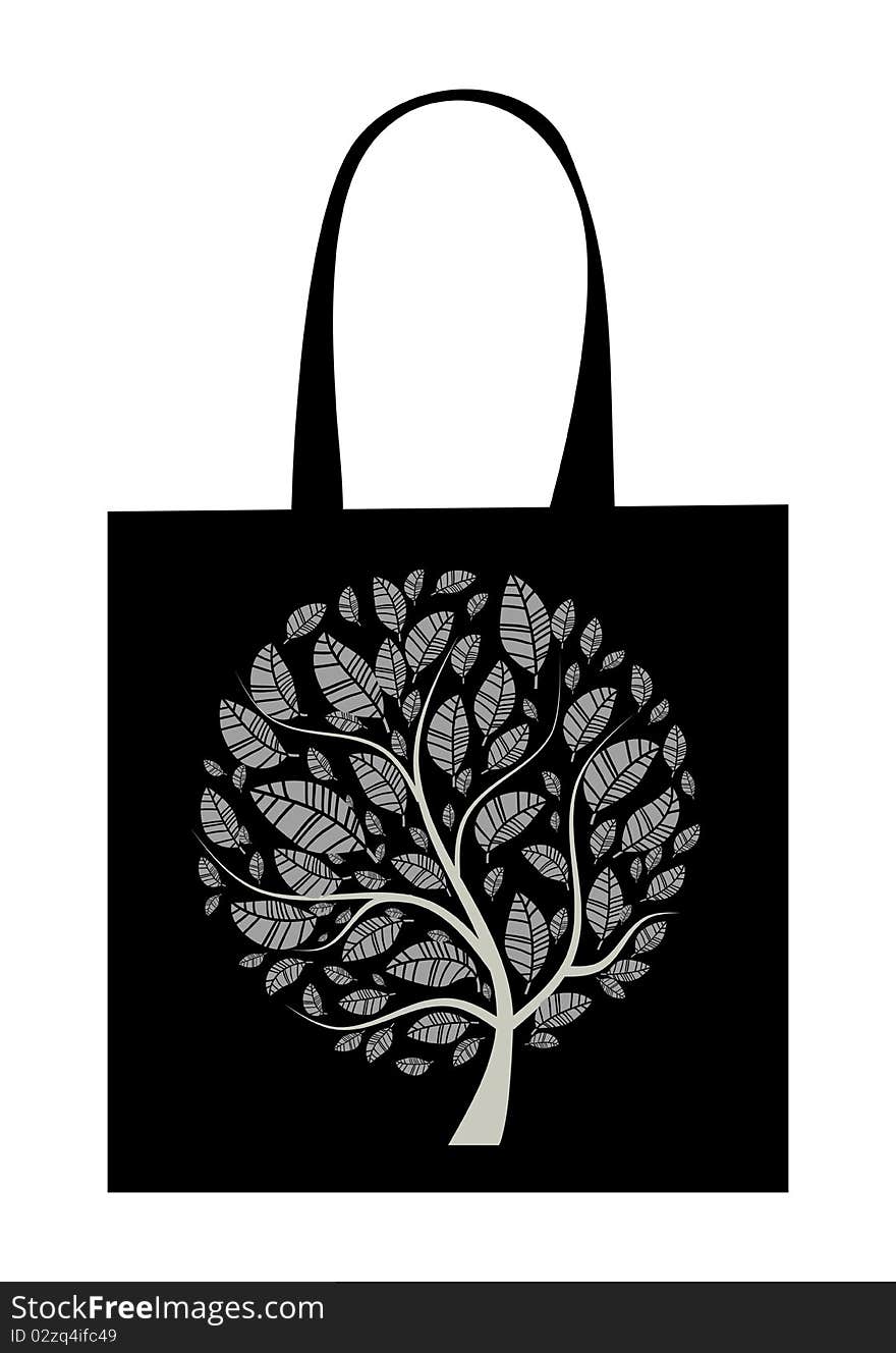 Shopping Bag Design, Art Tree